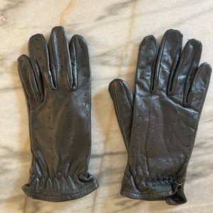 Leather Riding Gloves Ladies SZ S New soft Lambskin black leather Original 35$